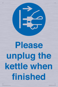 Please unplug the kettle when finished